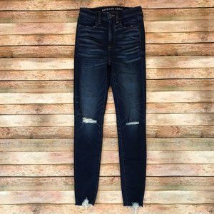 American Eagle Womens Size 2 Next Level Stretch Super Hi Rise Jegging Dark Wash